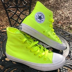 Converse II high tops Neon